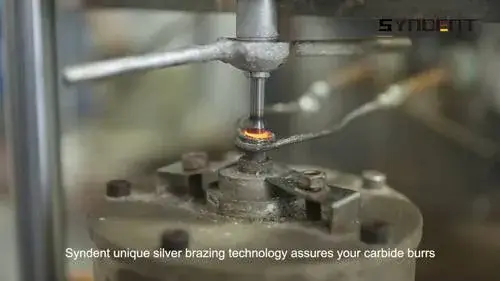 Automatic brazing tech for the carbide burrs