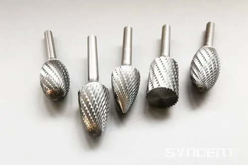Double-cut rotary carbide burrs